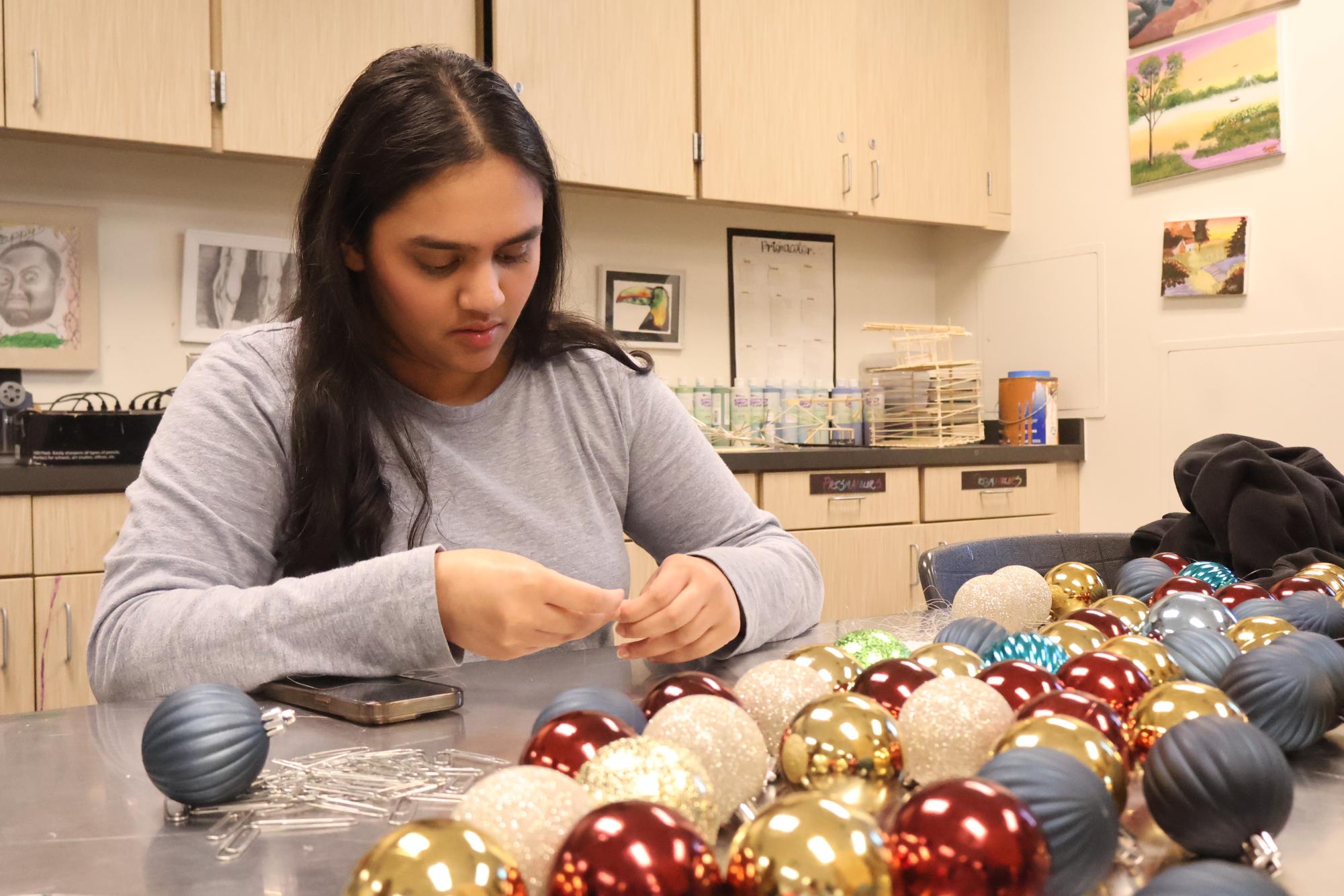 National Art Honor Society Crafts Ornaments for Teachers' Lounge
