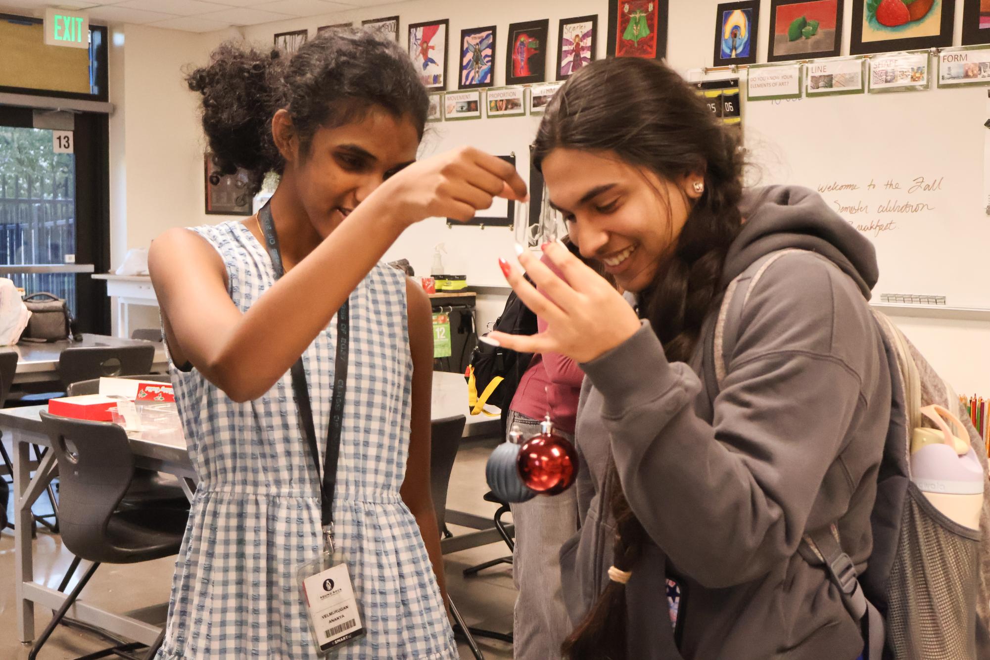National Art Honor Society Crafts Ornaments for Teachers' Lounge