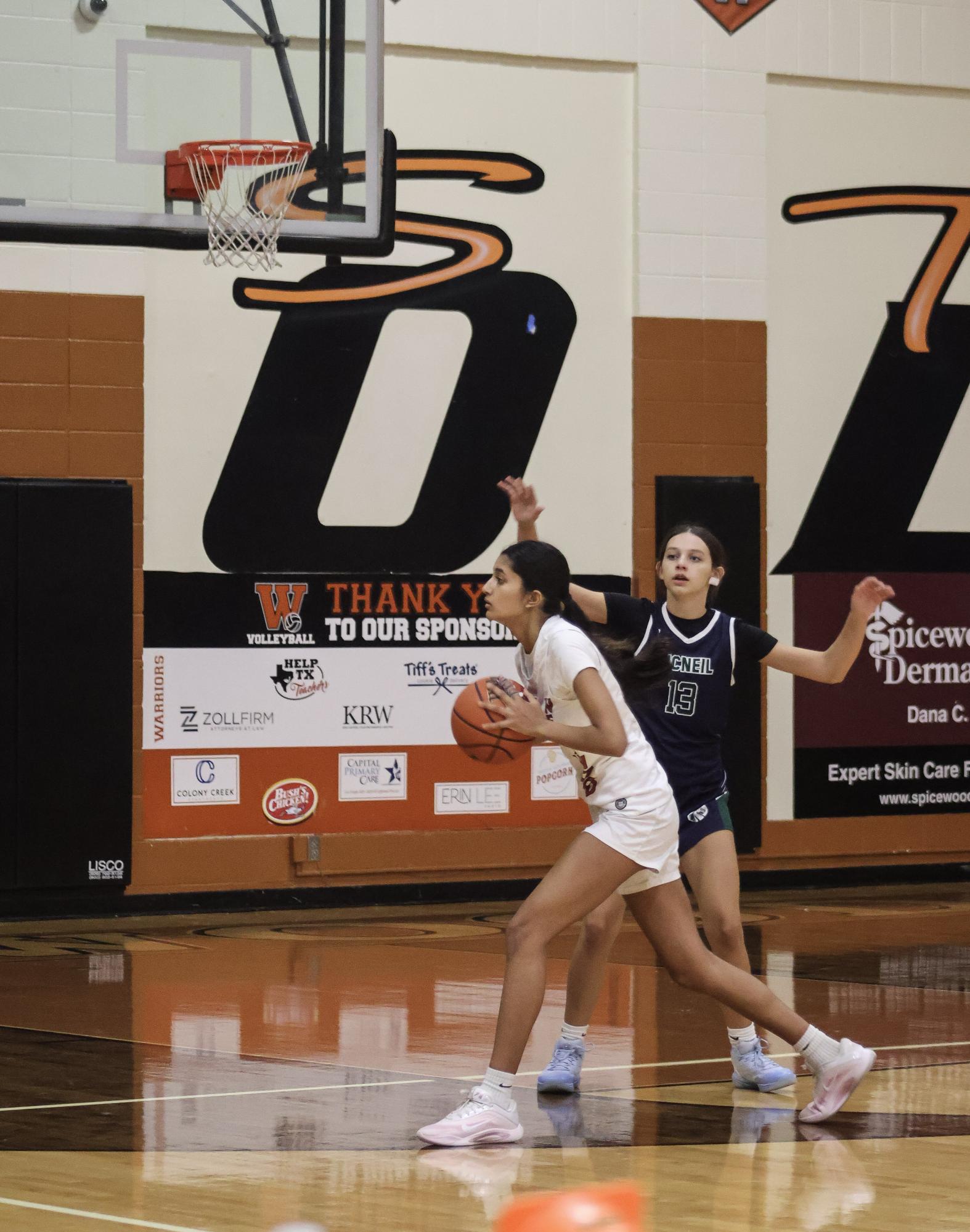 JV Women's Basketball Defeats Rival McNeil Mavericks 42-41