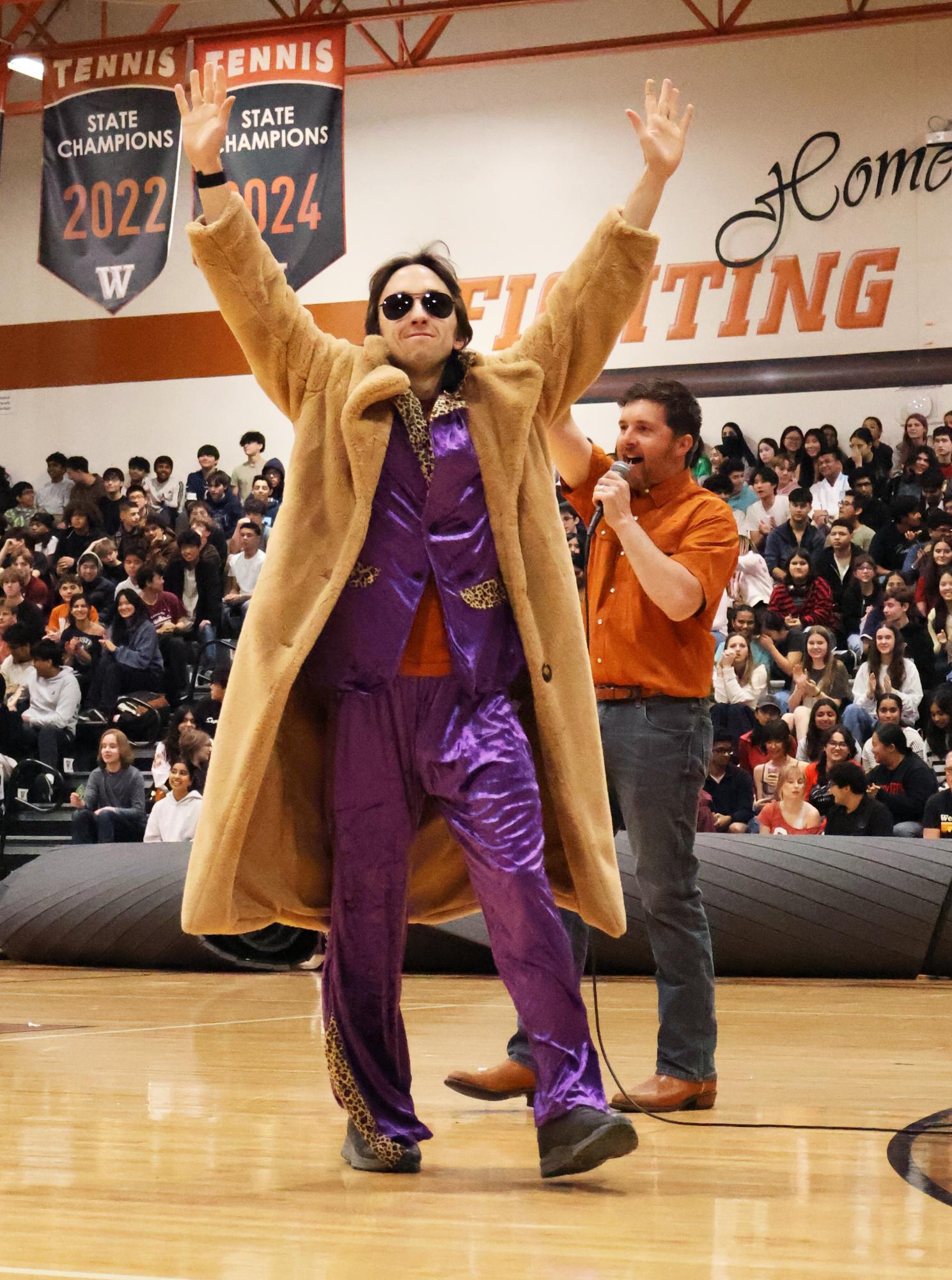 Teachers Lip Sync at First Pep Rally of the Semester