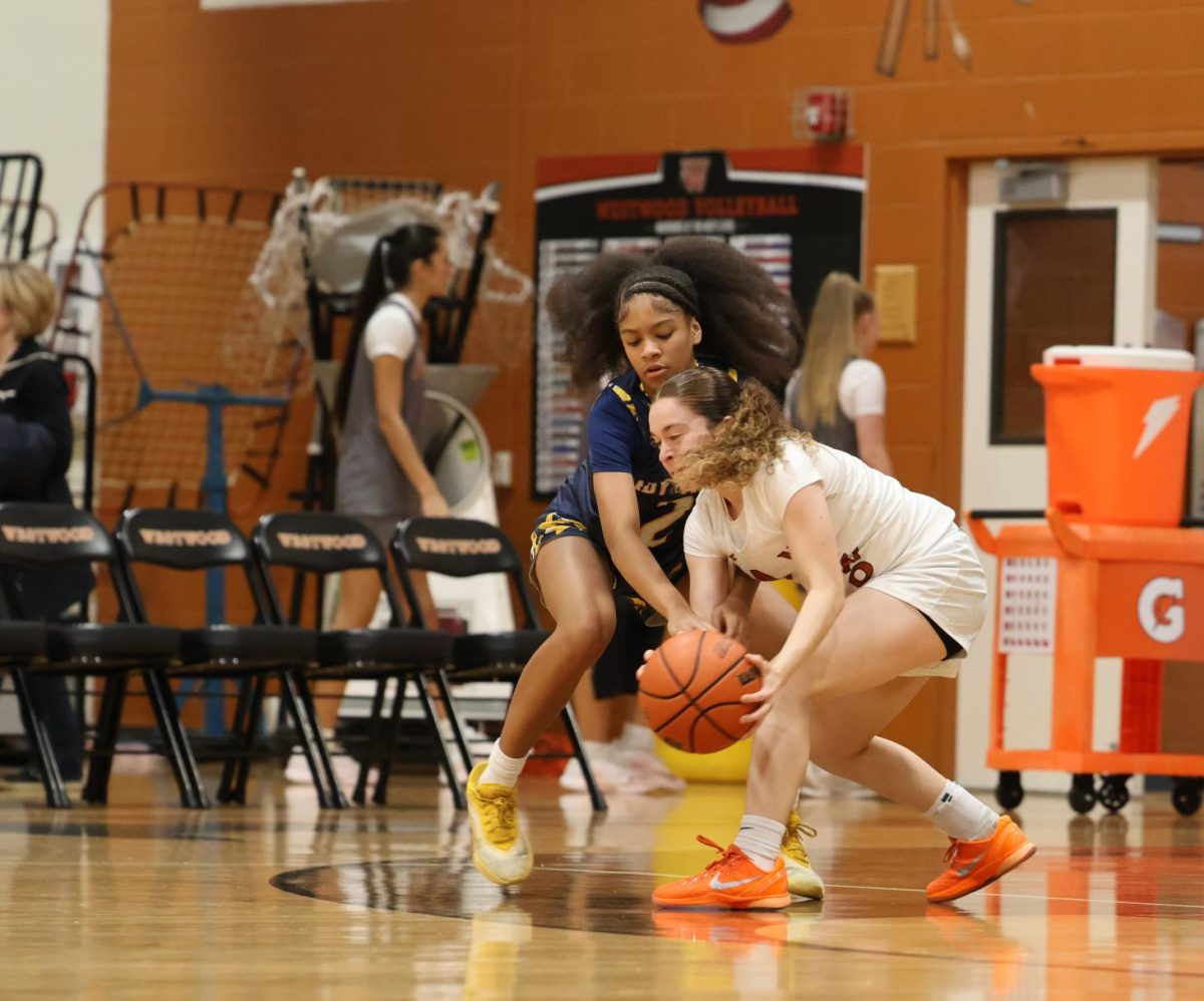 Coming from behind, Alexa Rodriguez '26 snatches the ball out of Stony Point's offense. Rodriguez made the first three for the Warriors in the second quarter, kicking up the hope and energy a notch. 