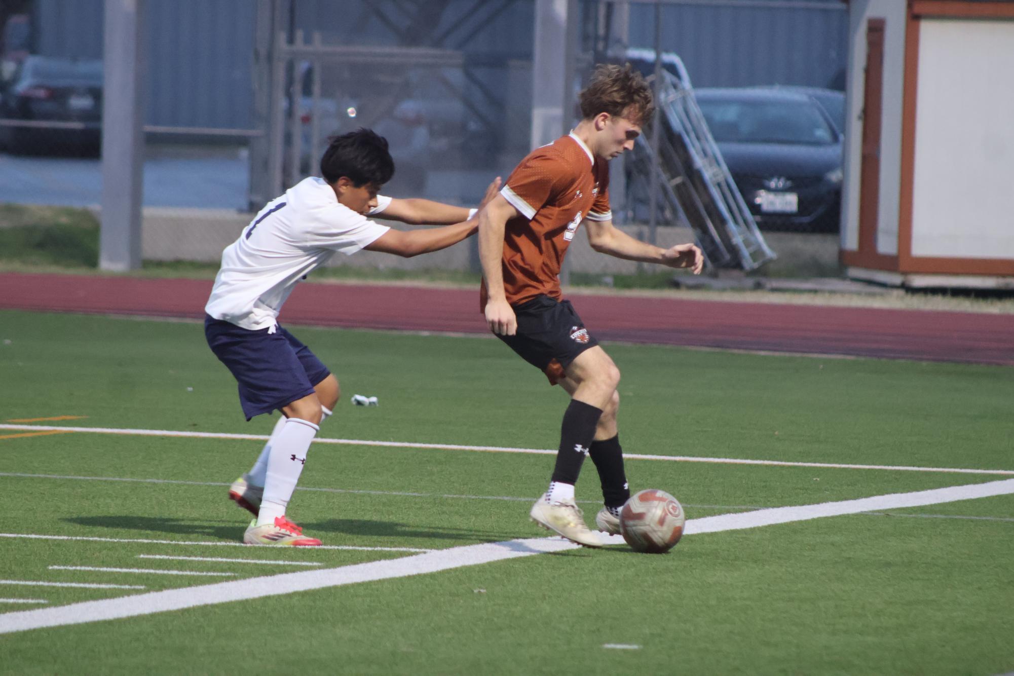 The JV Orange Boys Soccer Equalize with McNeil Mavericks 1-1