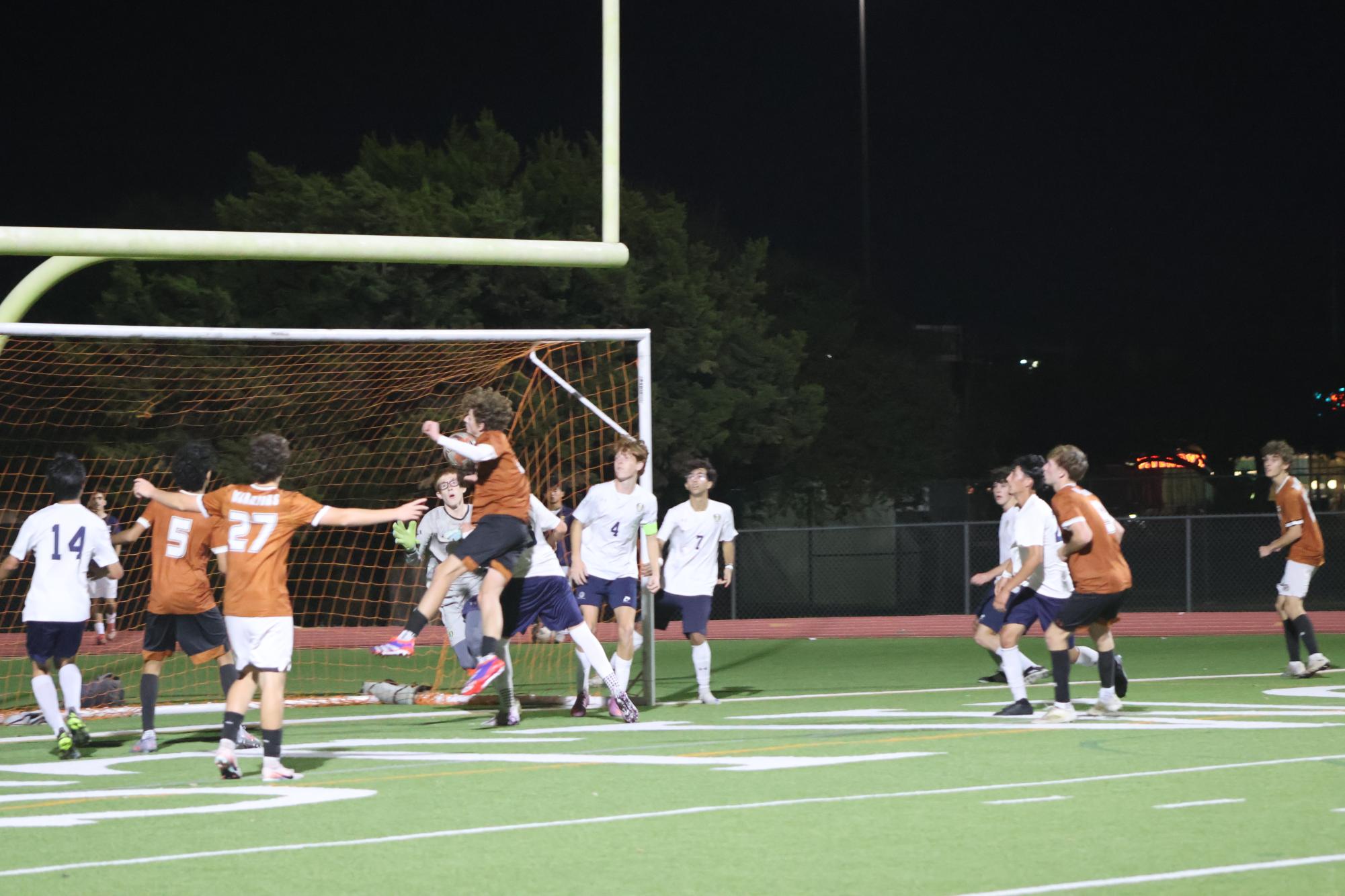 The JV Orange Boys Soccer Equalize with McNeil Mavericks 1-1