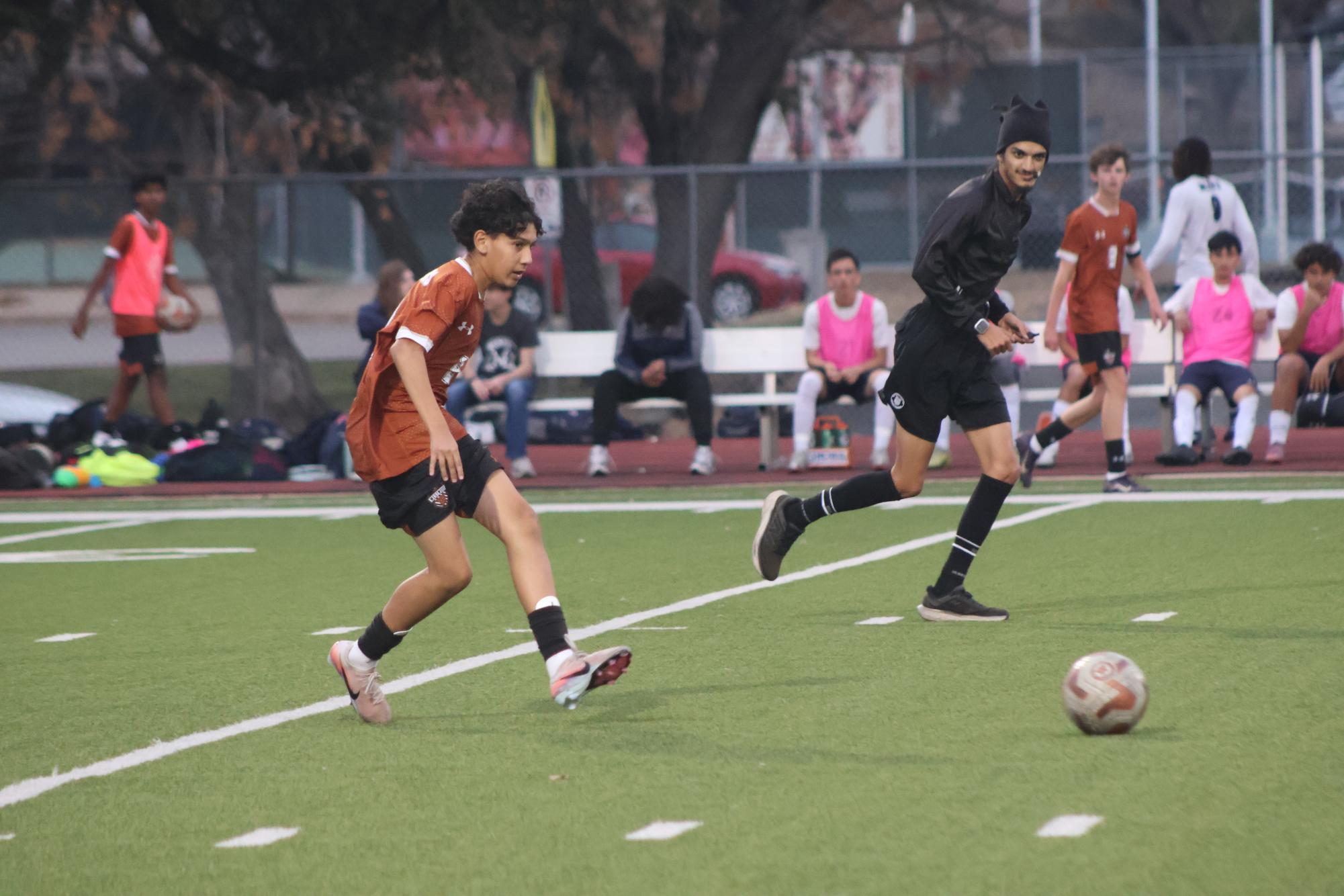 The JV Orange Boys Soccer Equalize with McNeil Mavericks 1-1